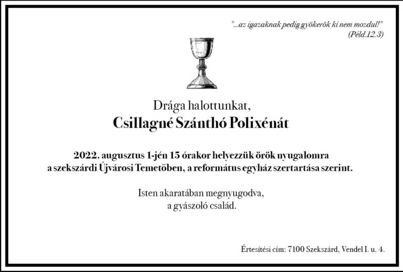 2022.08.01. Csillagné. Sz. Polixéna temetése 2